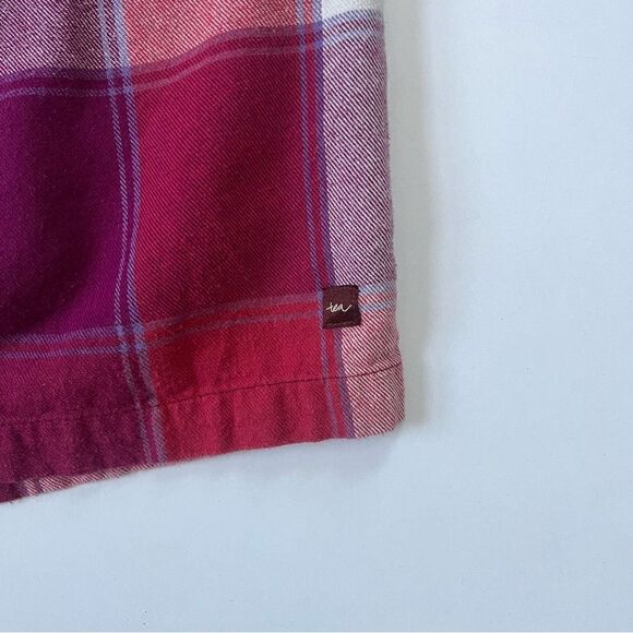 Tea Collection Girl’s Cotton Plaid Flannel Dress 12 - Picture 3 of 8